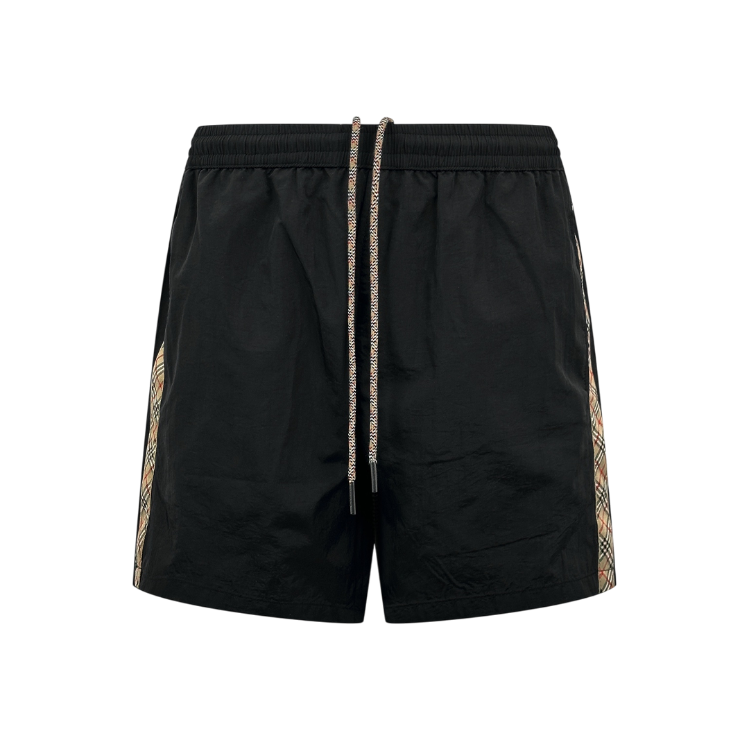 Check-Striped Shorts
