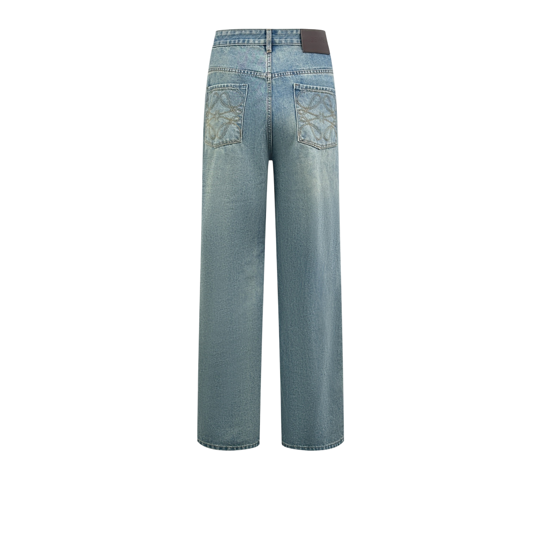 Anagram Embroidered Jeans
