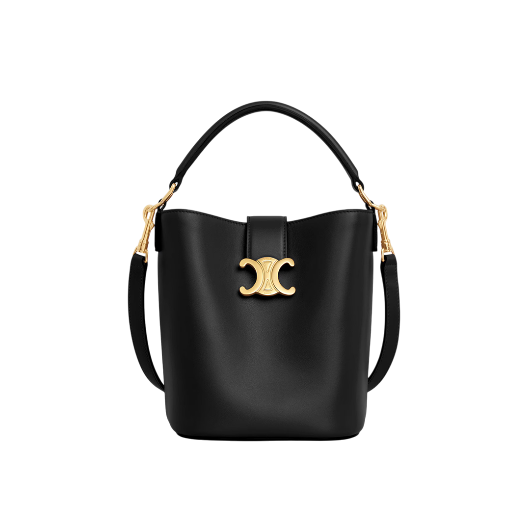 SMALL BUCKET LOUISE IN SMOOTH CALFSKIN