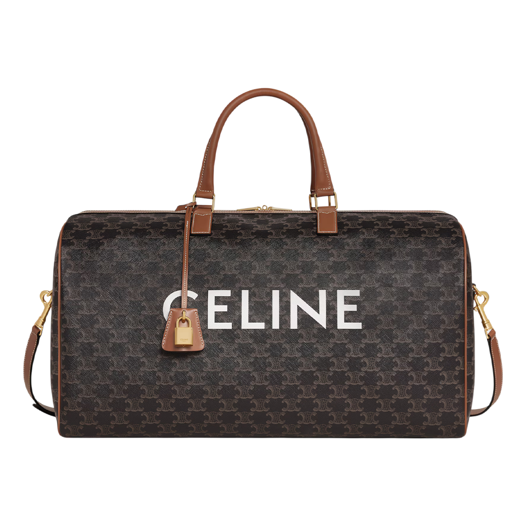Large Travel Bag IN Triomphe Canvas with Celine Print