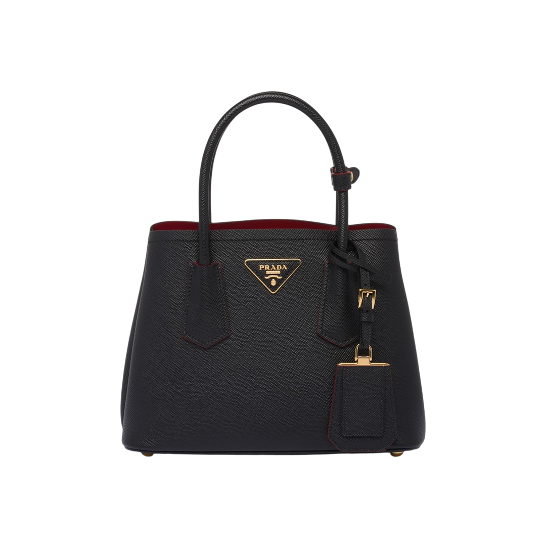 Double small Saffiano leather bag