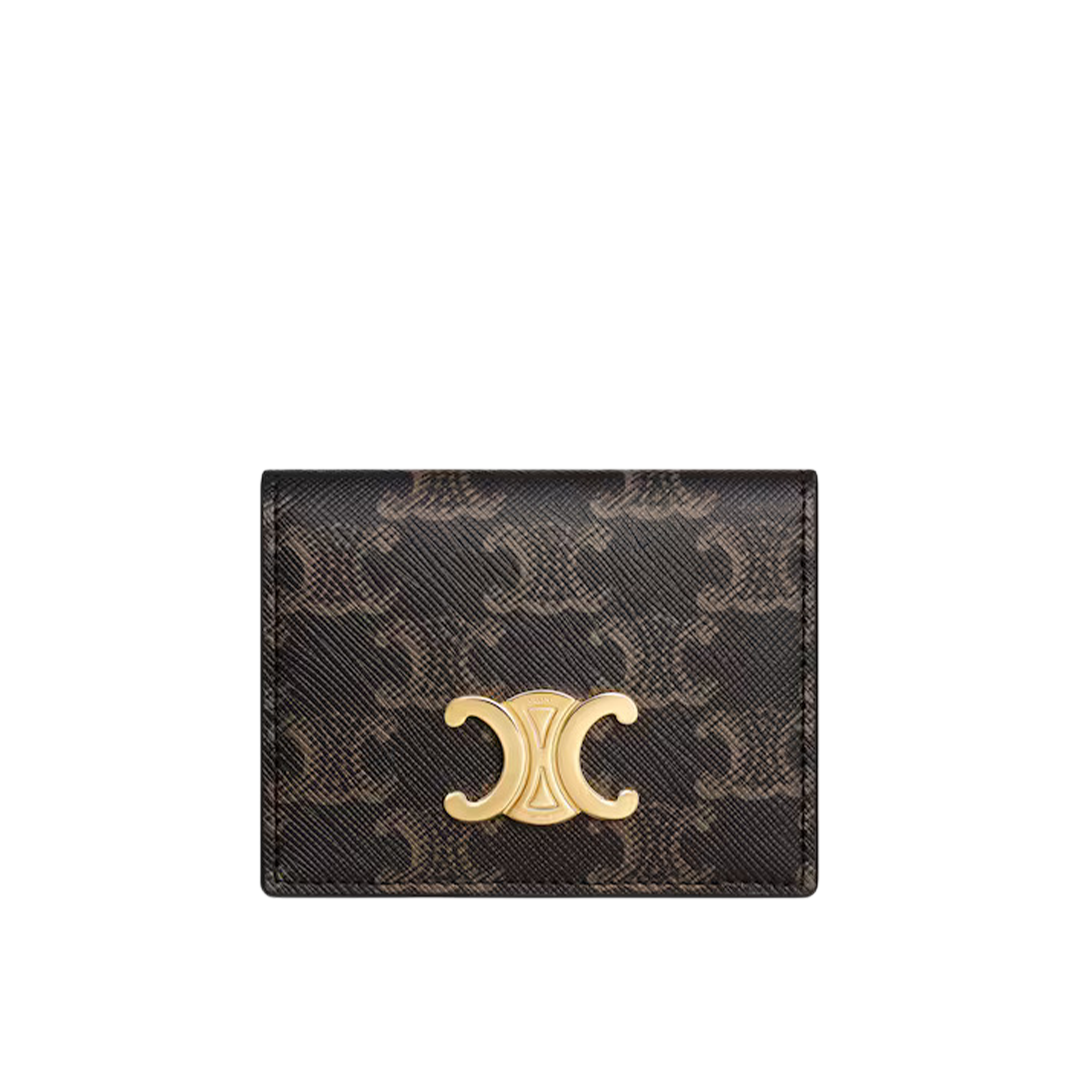 Compact Wallet With Coin Triomphe in Triomphe Canvas