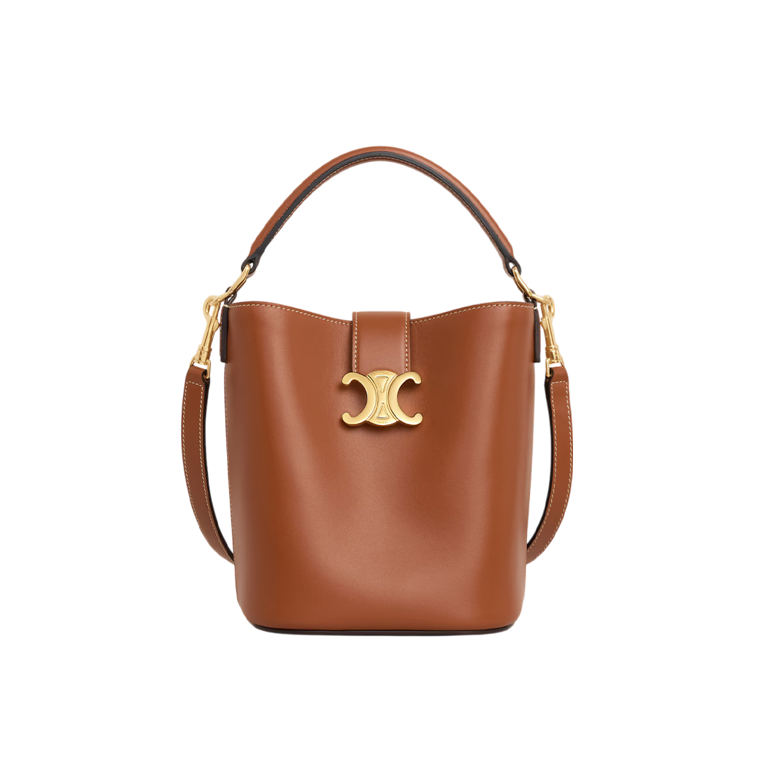 SMALL BUCKET LOUISE IN SMOOTH CALFSKIN