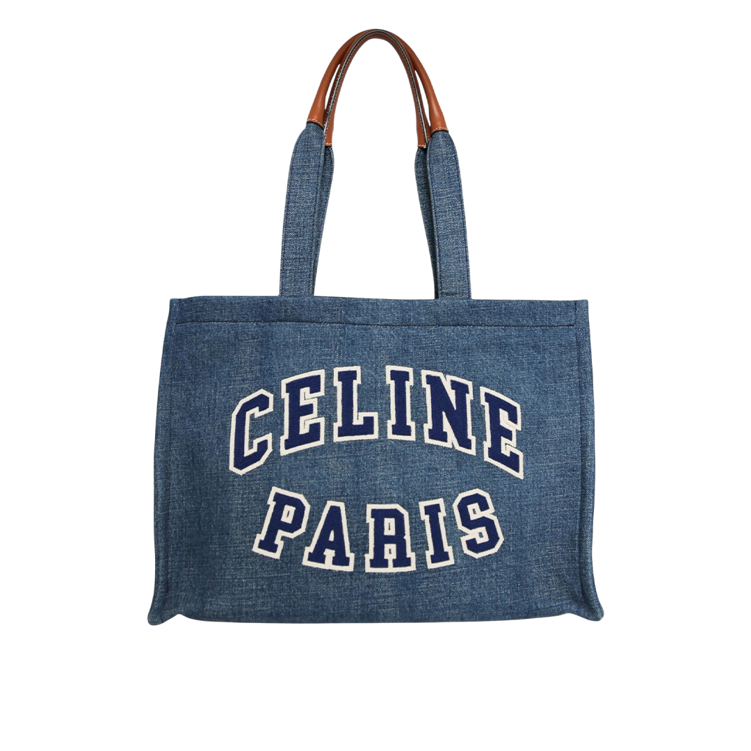 CABAS DENIM TOTE BAG