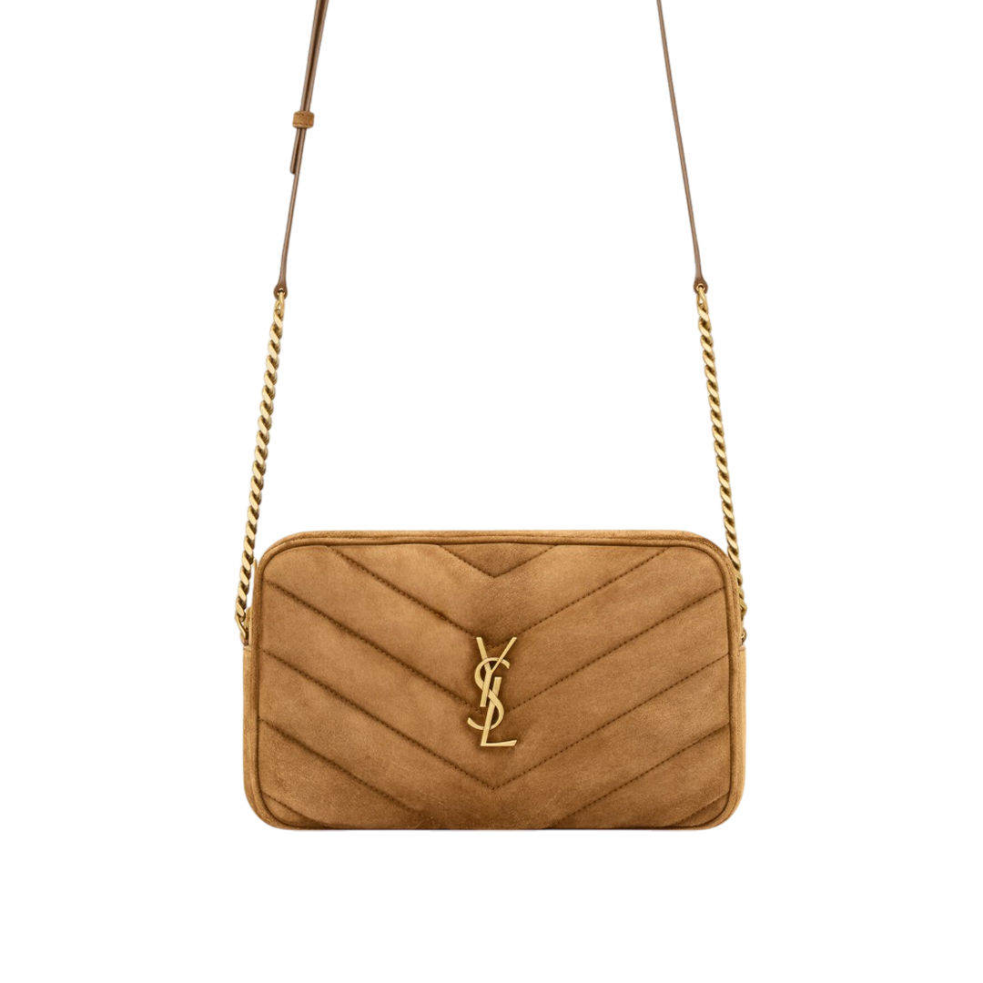 LOULOU camera bag in MATELASSÉ suede