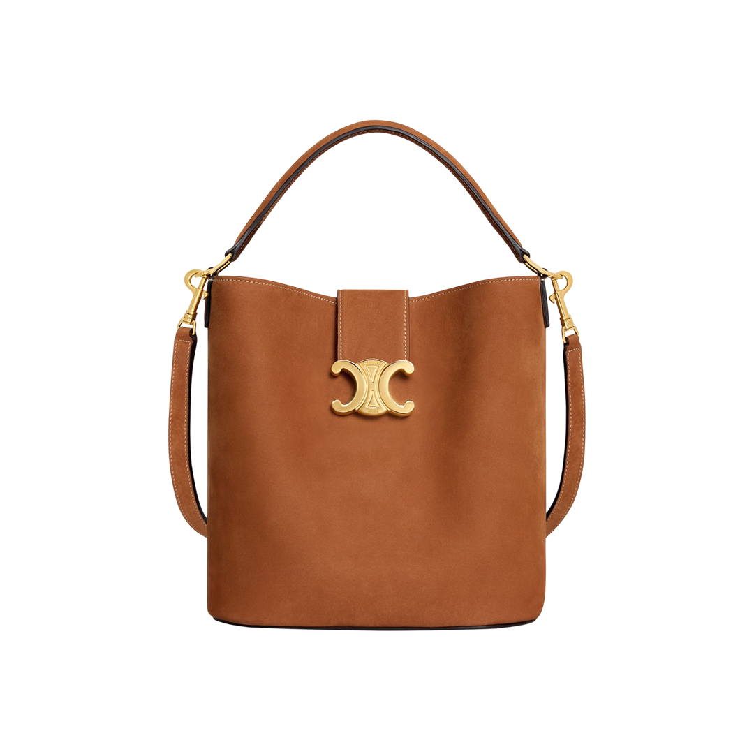 MEDIUM BUCKET LOUISE IN NUBUCK CALFSKIN