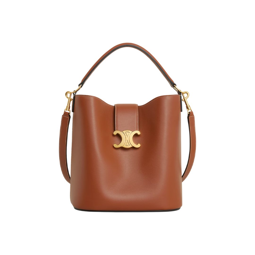 MEDIUM BUCKET LOUISE IN SMOOTH CALFSKIN