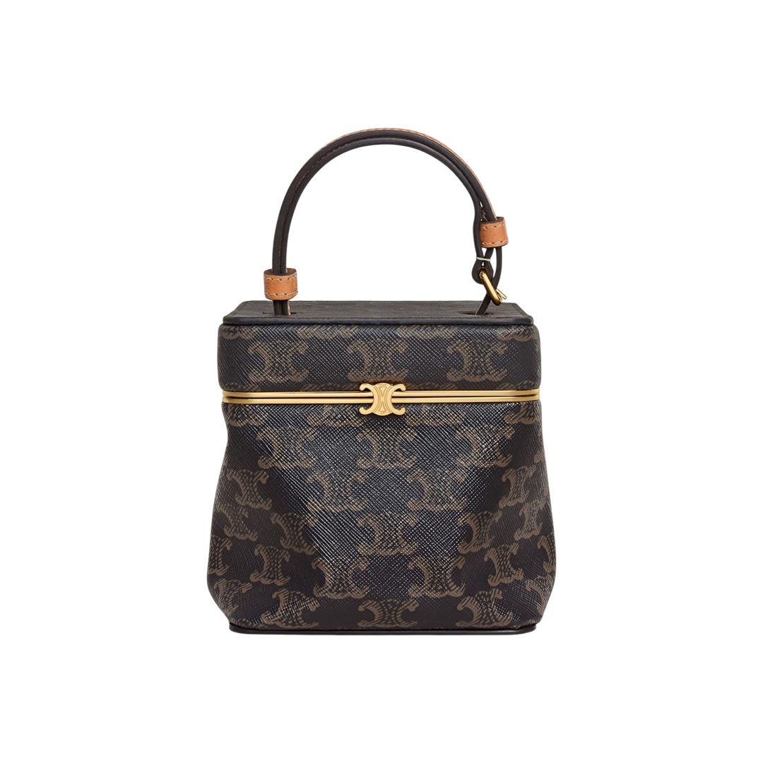 CUBE IN TRIOMPHE CANVAS AND NATURAL CALFSKIN
