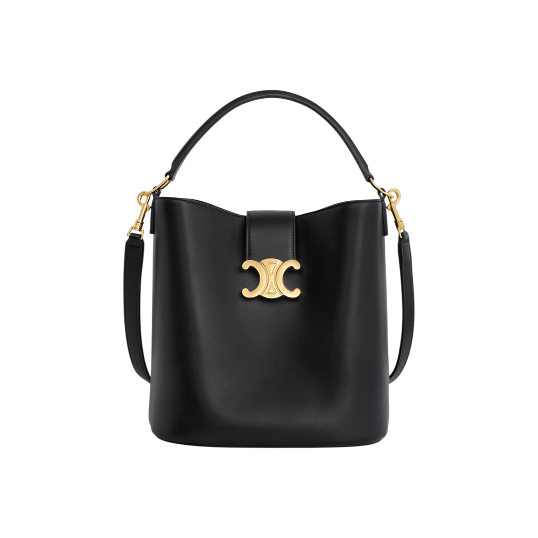MEDIUM BUCKET LOUISE IN SMOOTH CALFSKIN